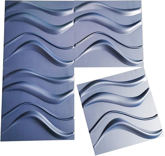 Art3d Navy Blue 3D Wall Panel PVC Slim Wave Covers 32 Sqft, for Interior Wall Decor in Living Room,Bedroom,Lobby,Office,Shopping Mall - Image 7