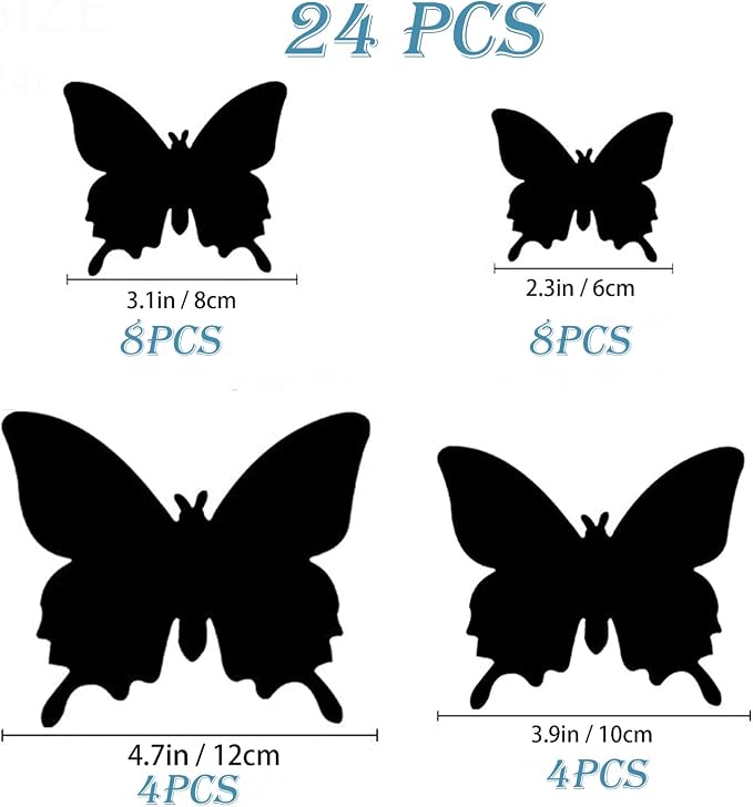 OPSEAM 3D Butterfly Wall Decor Butterfly Decorations Stickers with Magnets | 24 PCS Red,12 Styles Double Layer Butterfly for Classroom Decoration,Locker Refrigerator, Reusable,Waterproof - Image 6