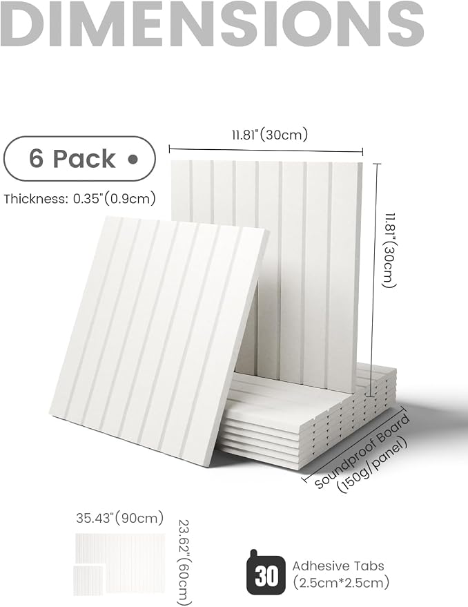 Fluxynara 36" x 24" Large Felt Bulletin Board, Milky White | 6 Pack Cork Board Alternative with 30 Safe Adhesive Tabs, Pin Boards for Wall Decor, Home, Office, Classroom,Dorm - Image 2