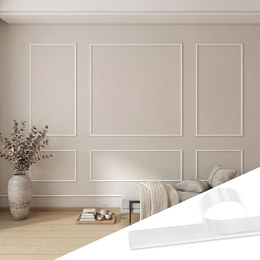 Pangda 3set Peel and Stick Wall Molding Kit 3D Premade, 23x56in+48x56in | Accent Wall Moulding Kit, Wainscoting Panel, for Interior Decor, Ready to Assemble, Peel and Stick, Wainscoting Accent Panel by Pangda