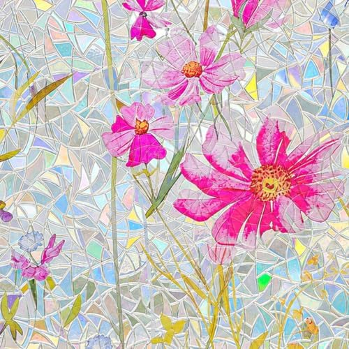 ADD.HERES Rainbow Window Privacy Film, Stained Glass Cling, 17.5" x 78.7" - Image 2