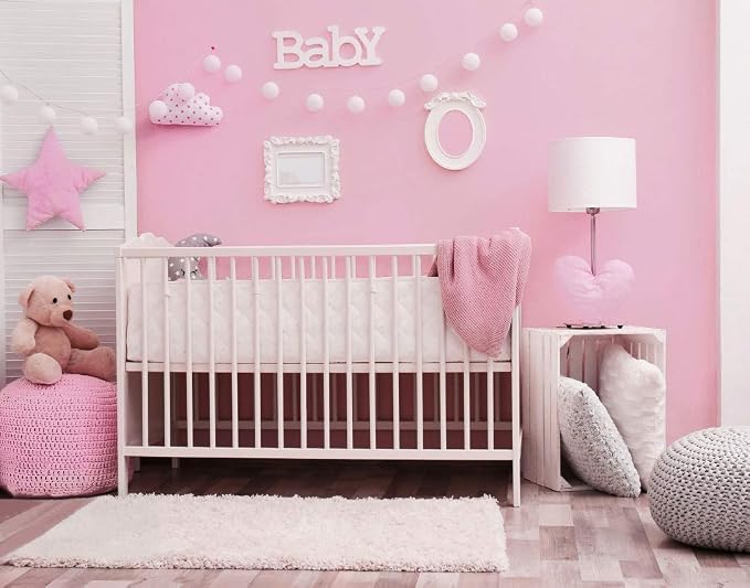 197"x17.7" Pink Wallpaper Solid Color Peel and Stick Wallpaper Pink Contact Paper Self-Adhesive Removable Wall Paper for Wall Covering Cabinet Countertop Vinyl Roll - Image 5