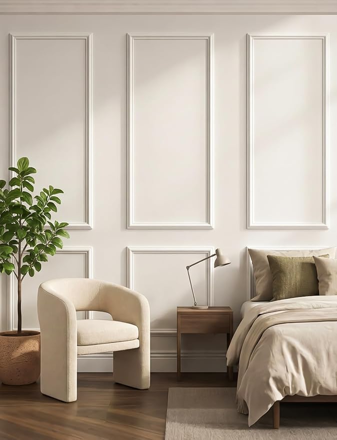 Peel and Stick Wall Molding Kit, 3 Set Pre-Cut Wainscoting Panels | Interior Wall Decor, Ready to Assemble, Accent Molding Trim - Image 4