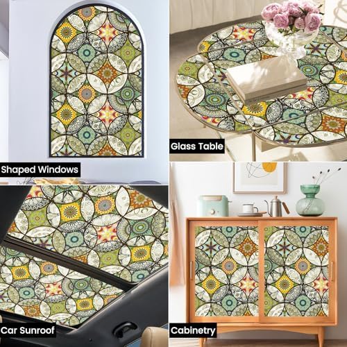 DKTIE Static Cling Decorative Window Film Easy to Install 35.4" x 78.7" - Image 6