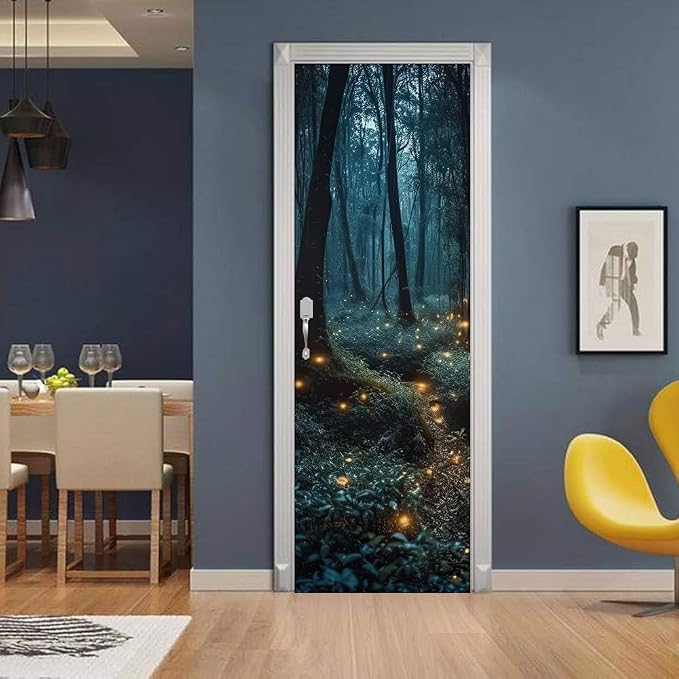 REDAMANCY Peel and Stick 3D Mural Decals Vinyl, Modern Door Wallpaper, Self-Adhesive, Waterproof, Removable - Image 3