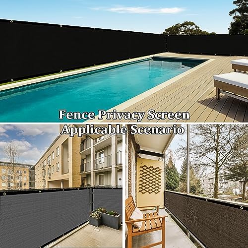 Shade&Beyond 5' X 50' Fence Privacy Screen Heavy Duty 170 GSM Fencing Mesh Shade Net Cover for Wall Garden Back Yard Outdoor Home Decoration, Brown - Image 5