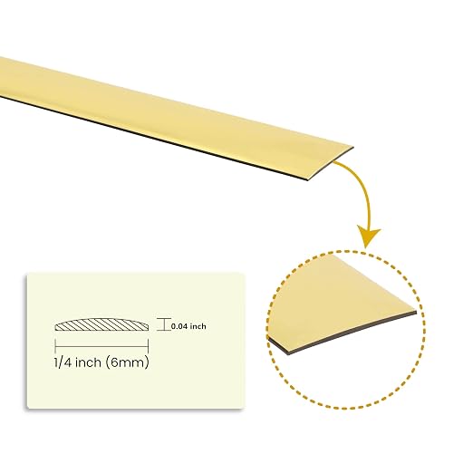 Gold Border Trim Peel and Stick Flexible PVC Wall Molding Trim Tape Self Adhesive Mirror Like Metallic Decorative Trim for Wall, Mirror, Door, Wardrobe (1/4 in X 16.4 FT, Gold) - Image 6
