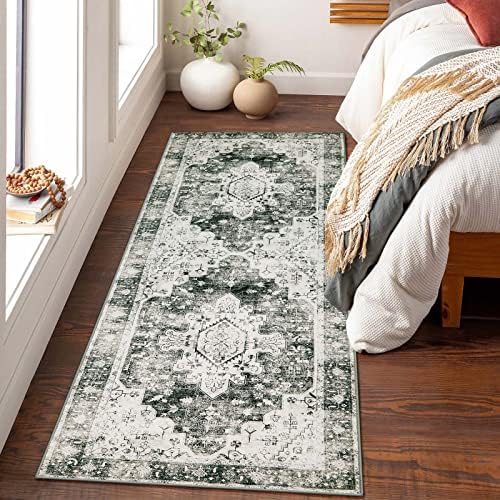 Moynesa Ultra-Thin Washable Runner Rug -2x6 Rug Runners for Hallways Non Slip Stain Resistance, Vintage Non Shedding Indoor Throw Carpet Runner for Bathroom Entry Door Kitchen Laundry Room, Grey - Image 7