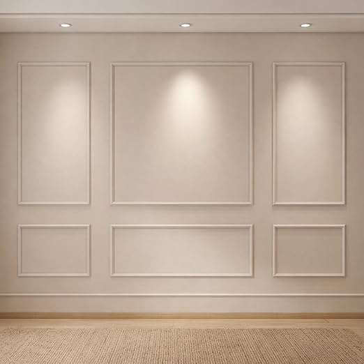 Pangda 3set Peel and Stick Wall Molding Kit 3D Premade, 23x56in+48x56in | Accent Wall Moulding Kit, Wainscoting Panel, for Interior Decor, Ready to Assemble, Peel and Stick, Wainscoting Accent Panel - Image 5
