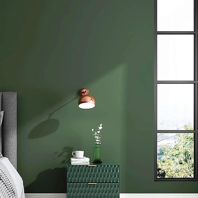 Yasinet 17.7" x197" Dark Green Wallpaper Green Peel and Stick Wallpaper Waterproof Contact Paper Self Adhesive Removable Wall Paper Decorative for Wall Bedroom Vinyl Film - Image 9