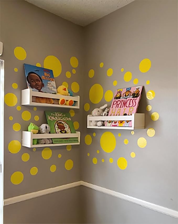 Polka Dot Wall Decals, Wall Dot Decor Stickers (Yellow) - Image 2