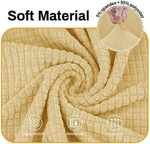 Asnomy Stretch Oversized Couch Covers for Sofa Slipcover,Champagne - Image 3