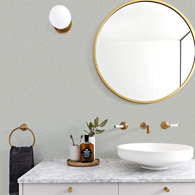Jeweluck Peel and Stick Polka Dot Wallpaper - 17.7"x236.2" Modern Removable Vinyl Contact Paper for Bedroom Decor - Image 3