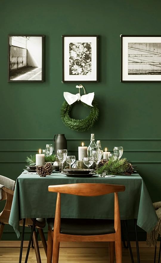 Safiyya 393"x17.7" Olive Green Peel and Stick Wallpaper Dark Green Contact Paper Self Adhesive Contact Paper Decorative Wallpaper Vinyl Rolls for Wall - Image 2