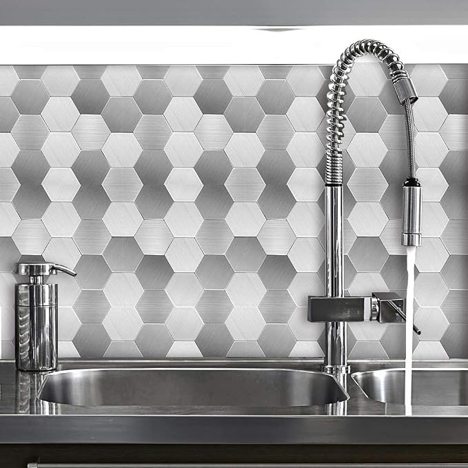 Alwayspon 25 Pcs Self-Adhesive Decal for Home Decor, Peel and Stick Wall Tile Sticker, Water-Proof Backsplash for Kitchen Bathroom, 6x6inch - Image 3