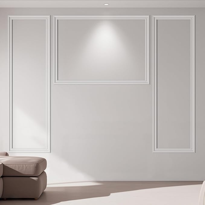 Art3dwallpanels Peel and Stick Wall Molding 3 Pcs Wainscoting Decor Kit | Ready to Assemble, Wainscoting Accent Panels, Interior Wall Decor Living Room Bedroom, Installed with Glue by Art3dwallpanels