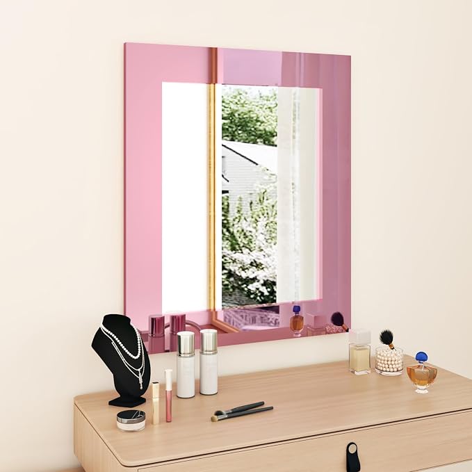 WESTICK Glossy Pink Mirror Tape Border 160"x4" Peel and Stick Mirror Frame Border for Bathroom Waterproof Rose Gold Metallic Wallpaper Borders Vinyl for Classroom Office Blackboard DIY - Image 7