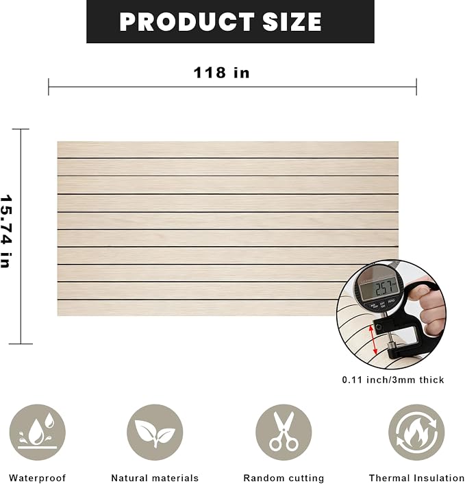 3D Wall Panels Peel and Stick – 15.74"x118" PVC Faux Wood Grain Texture, Self Adhesive Waterproof Wall Covering, DIY Accent Wall, Sofa Background Backsplash & Modern Home Decor, Covers 12.9 sq.ft - Image 2