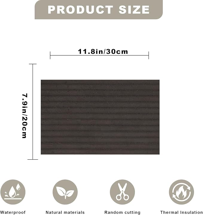 3D Wall Panels - 1PCS 7.9"x11.8" Faux Stone Wall Covering - MCM Modified Clay Material for Home Art, Accent Brick, Modern Exterior/Interior Decoration, Sample-Texture Black - Image 2