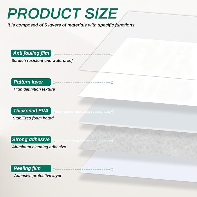 Peel and Stick Backsplash Tiles, 12 pcs 23.6” x 11.8” White Wall Panels | Marble Look Tiles, Renter Friendly Waterproof Heat Resistant Panels for Kitchen Bathroom (Not Real Tile, Not for Floor) - Image 4
