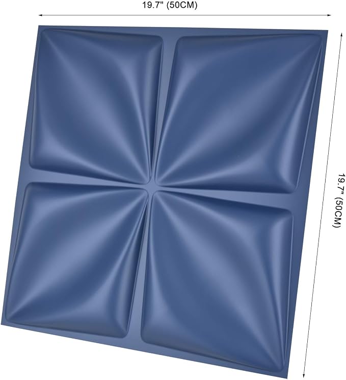 Art3d Navy Blue 3D Wall Panel PVC Flower Design Cover 3 Sq Meter, for Interior Wall Decor in Living Room, Bedroom, Lobby, Office, Shopping Mall - Image 4