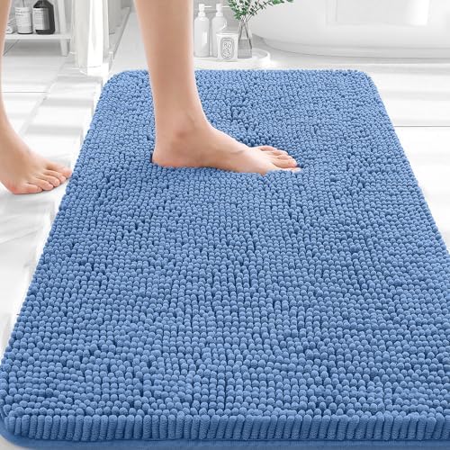 OLANLY Bathroom Rugs 35x24, Extra Soft Absorbent Chenille Bath Rugs by OLANLY