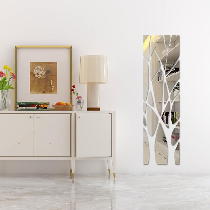 3D Tree Acrylic Mirror Wall Decals, Removable Self-Adhesive Branch Stickers by STNRST-IN