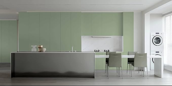 Dimoon 78.7''x17.3'' Green Skin Peel and Stick Wallpaper Contact Paper Modern Self Adhesive Wall Paper Removable Renter Friendly Textured Solid Color Vinyl Roll (78.7''x17.3'',Light Green Skin) - Image 6