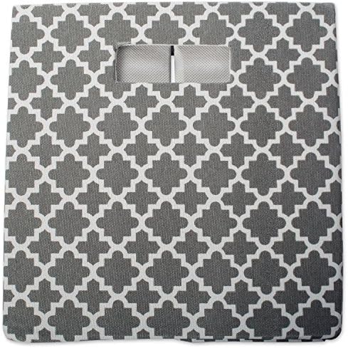 DII Hard Sided Collapsible Fabric Storage Container for Nursery, Offices, & Home Organization, (13x13x13") - Lattice Gray - Image 4