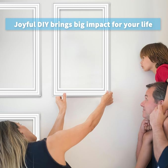 Art3d Premade Bilinear Frame Wainscoting Molding Set, 6 Separate Frame | Polystyrene, Lightweight, Effortless Installation, Shock-Resistant, Long-Lasting, Ideal for Living Rooms, Bedrooms - Image 7