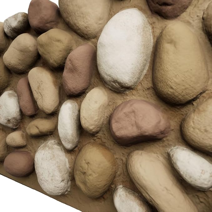 EverStone River Rock Faux Rock Panel, 49"W x 24 3/4"H x 3"D, Canyon Dune Color - Image 7