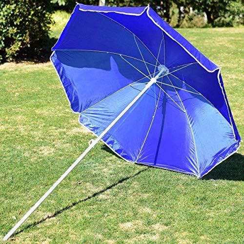 ARLIME Double Folding Beach Chairs, Outdoor Picnic Portable Loveseat Chairs with Removable Umbrella & Mini Table Carrying Bag, Camping Chair for Patio, Pool, Park (Blue) - Image 2
