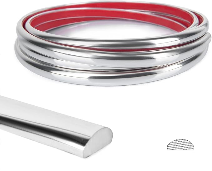 Art3d 25 ft Peel and Stick Tile Edge Trim for Backsplash, Stainless Steel by Art3d