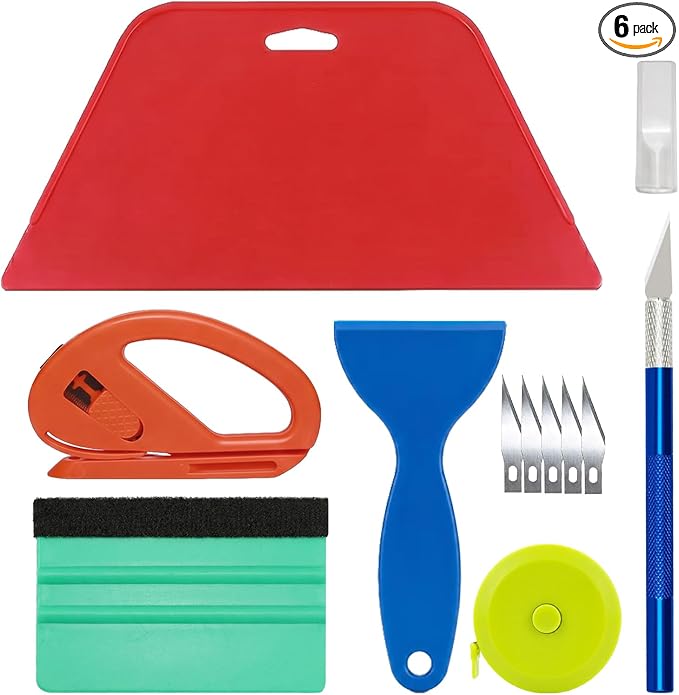 Clay&Fire Peel and Stick Wallpaper Tools, Wallpaper Smoothing Tool Kit 6Pcs | Contact Paper Hanging Vinyl Backsplash Window Film by FocusonMatchaWhiskSet