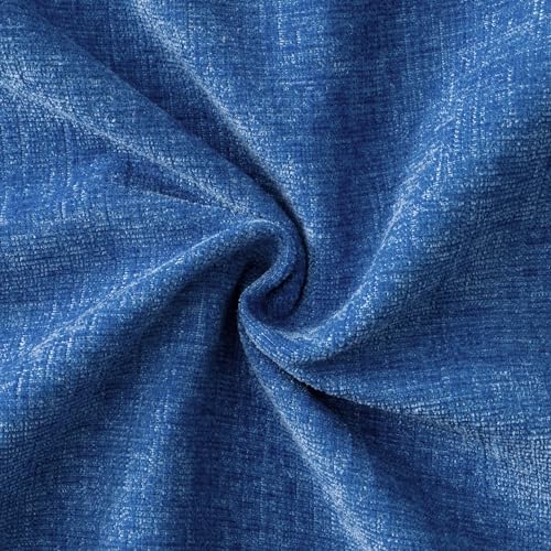 MIULEE Soft Chenille Lumbar Throw Pillow Covers Royal Blue 12x20 Pack of 2 - Image 2