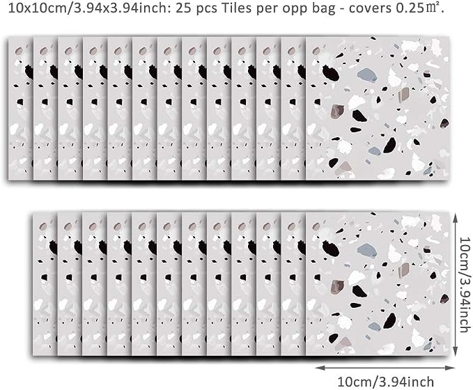 Alwayspon 25 Pcs Self-Adhesive Tile Transfer for Home Decor, Peel and Stick Wall Tile Sticker for Kitchen Bathroom, 4x4inch - Image 7