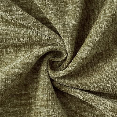 MIULEE Soft Chenille Lumbar Throw Pillow Covers Olive Green 12x20 Inch - Image 2