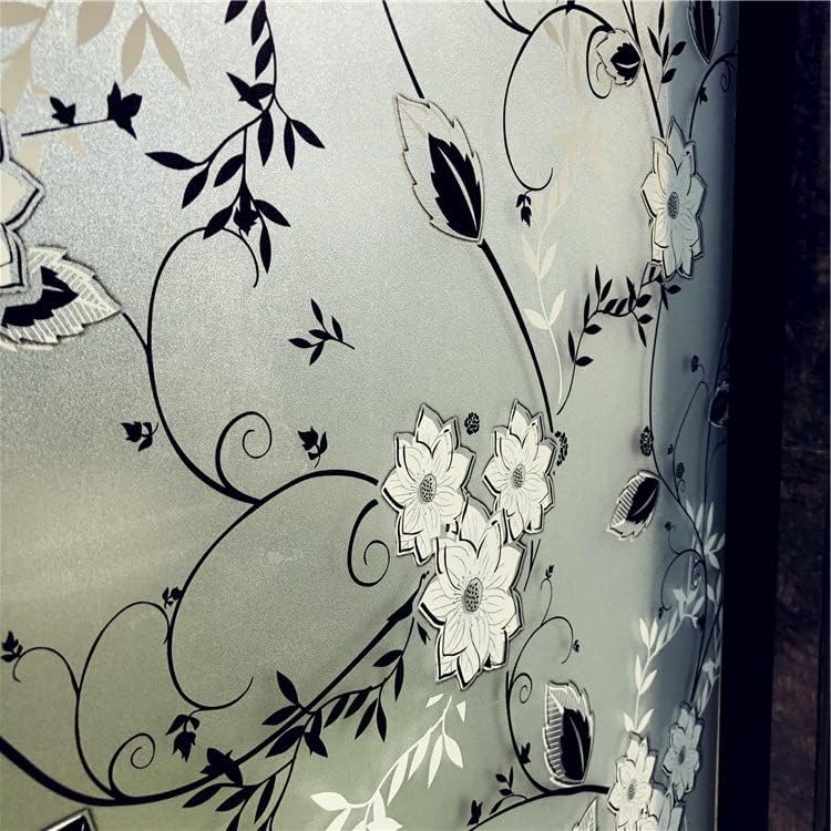 Window Privacy Film for Glass, Floral Removable Static Film, 17.5x118.1 Inch - Image 3