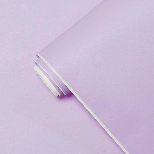 Yasinet Purple Wallpaper Solid Color Peel and Stick Wallpaper Purple Contact Paper Waterproof Self Adhesive Wall Paper Removable Decorative for Wall Furniture Covering Cabinet Vinyl 17.7" X 393.7" by Yasinet