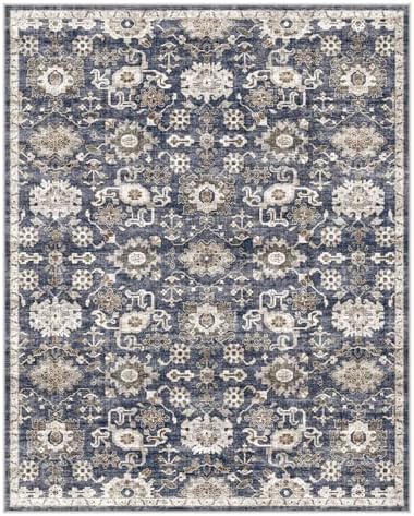 AMADA HOMEFURNISHING 2x3 Washable Area Rug, Low-Profile Entryway Rug with Non-Slip Backing & Durable Edge Binding, Vintage Rug Pattern, Small Rugs for Entryway, Kitchen & Living Room by AMADAHOMEFURNISHING
