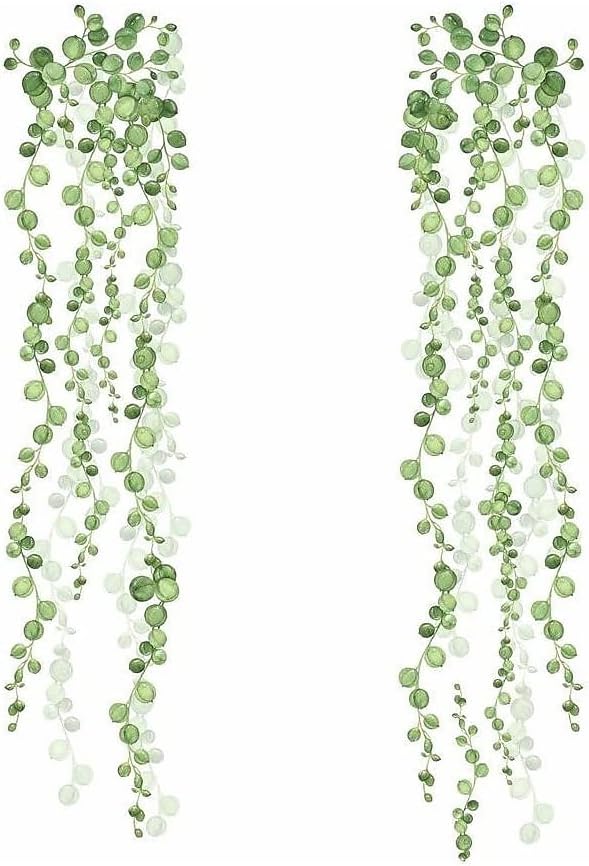RoomMates RMK3903SCS String of Pearls Succulent Vine Peel and Stick Wall Decals by RoomMates