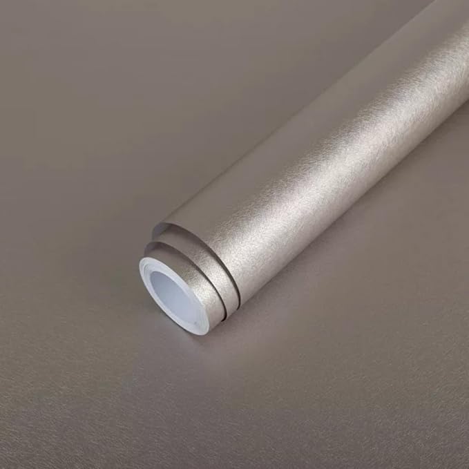 Taupe Peel and Stick Self Adhesive Wallpaper Countertop Contact Paper | Removable Self Adhesive Waterproof Bathroom Wallpaper 15.7" X 393.7" Kitchen Vinyl Wrap for Cabinet Wall Cover Paper by Abyssaly