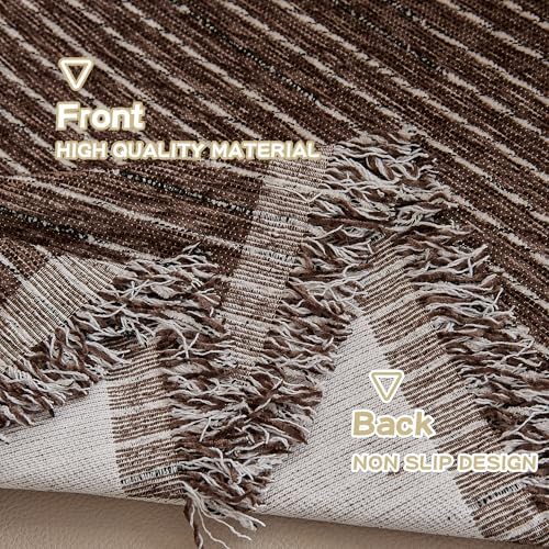 MYSKY HOME Oversized Armchair Couch Cover for 1 Cushion Couch, Washable Sofa Protector, Chair Couch Covers Sofa Covers Sofa Throws Sofa Slipcovers Futon Cover for Pet, Kid, 71"X91", Deep Chocolate - Image 4