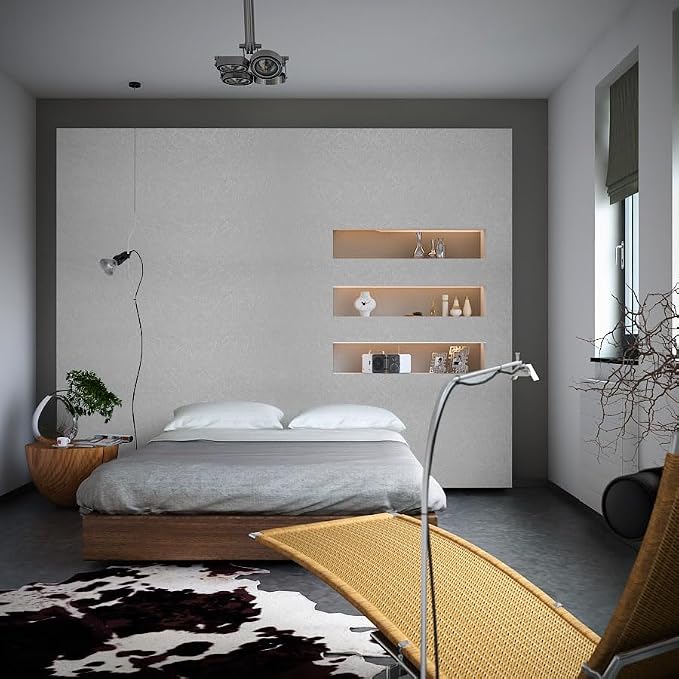 Silver Grey Wallpaper Peel and Stick Embossed Self Adhesive Contact Paper | 15.7" X 393.7" Removable Home Decoration Silk Vinyl Wrap Cabinet Countertops Furniture Renter Friendly Shelf Paper - Image 7