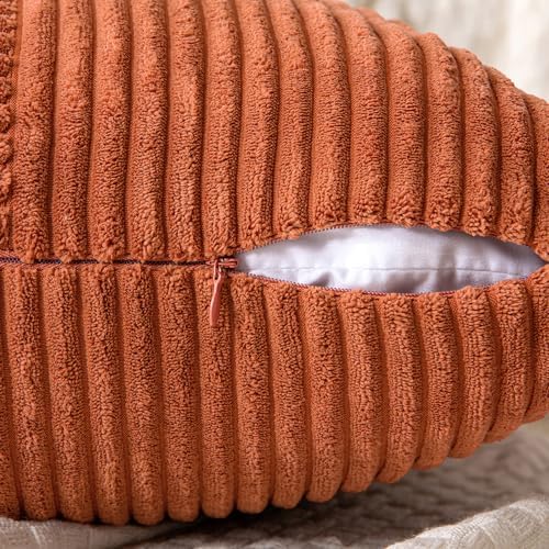 MIULEE Fall Burnt Orange Decorative Throw Pillow Covers for Couch 20x20 in - Image 3
