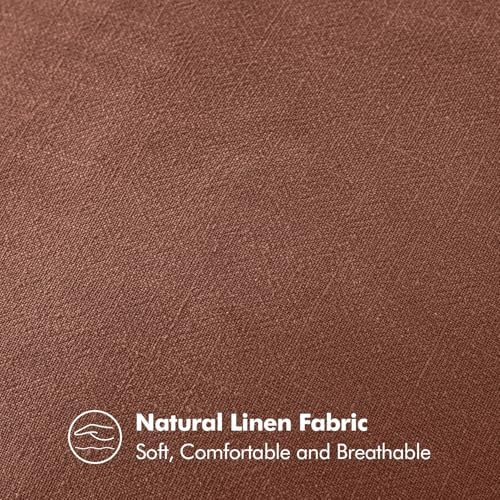 MIULEE Decorative Linen Pillow Covers 20x20 Inch Autumn Glaze - Image 3