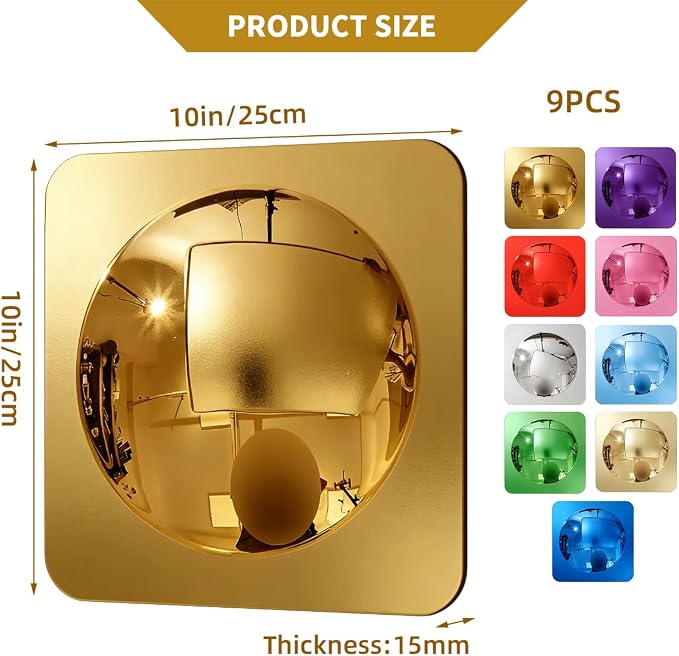 Sensory Bubble Wall Mirror, Interactive Shatterproof Acrylic Bubble Mirror, Wall-Mounted Sensory Space Calming Decor for Therapy & Wellness Areas - Dual Visual & Tactile Stimulation (9, Multicolor) - Image 2