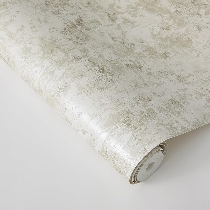Tempaper Metallic Pearl Distressed Gold Leaf Removable Peel and Stick Wallpaper, 20.5 in X 33 ft, Made in The USA - Image 6