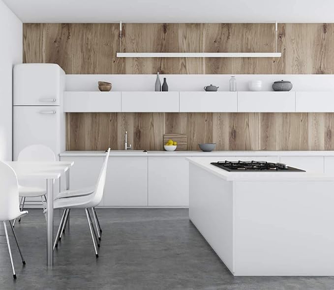Safiyya 197"x17.7" White Peel and Stick Wallpaper Contact Paper Waterpoof Self-Adhesive Wallpaper Decorative Contact Paper Vinyl Roll for Wall Kitchen - Image 6