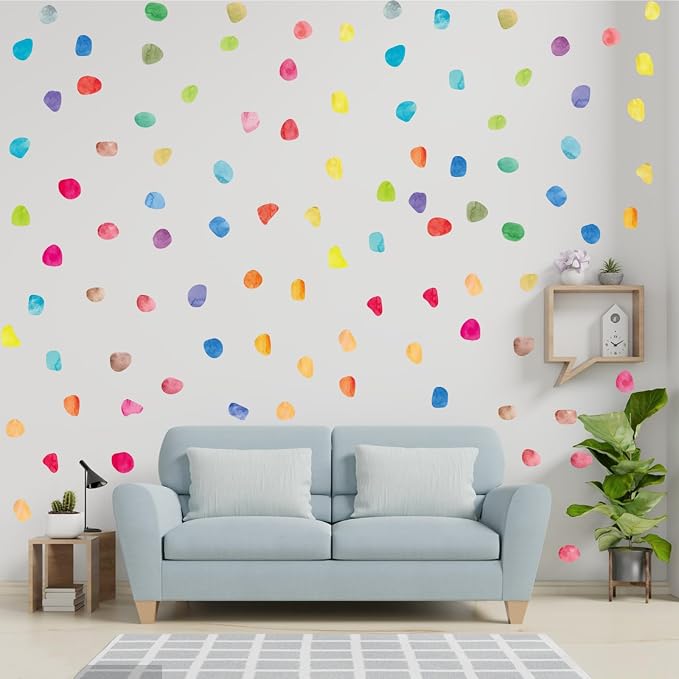 500 Pieces Colored Irregular Dots Wall Sticker - Polka Dots Peel and Stick Decal for Bedroom, Home, Classroom Decoration - Stylish Wall Decor - Image 5